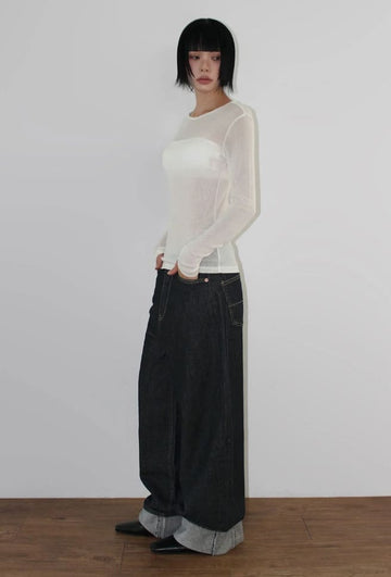 (WOOL) SKIN TENCEL LONGSLEEVE
